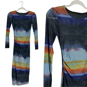 Micas Tie Dye Mesh Maci Dress